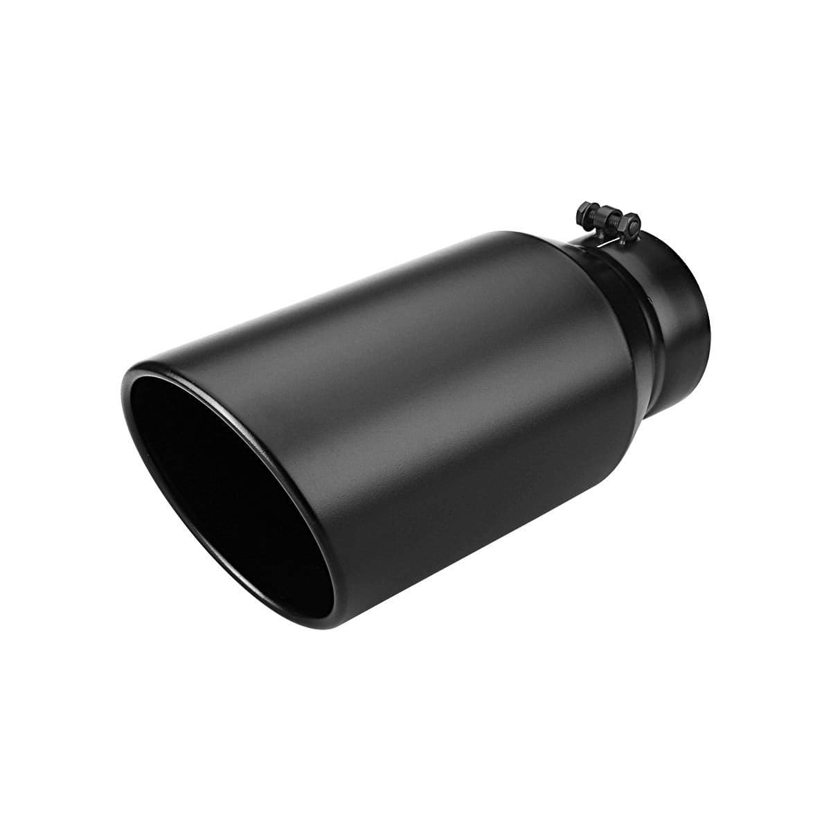 LCGP 5 inlet Diesel Universal Exhaust Tip 7 outlet 15 Long Truck Tailtip Black Powder Coated Stainless Steel BoltOn