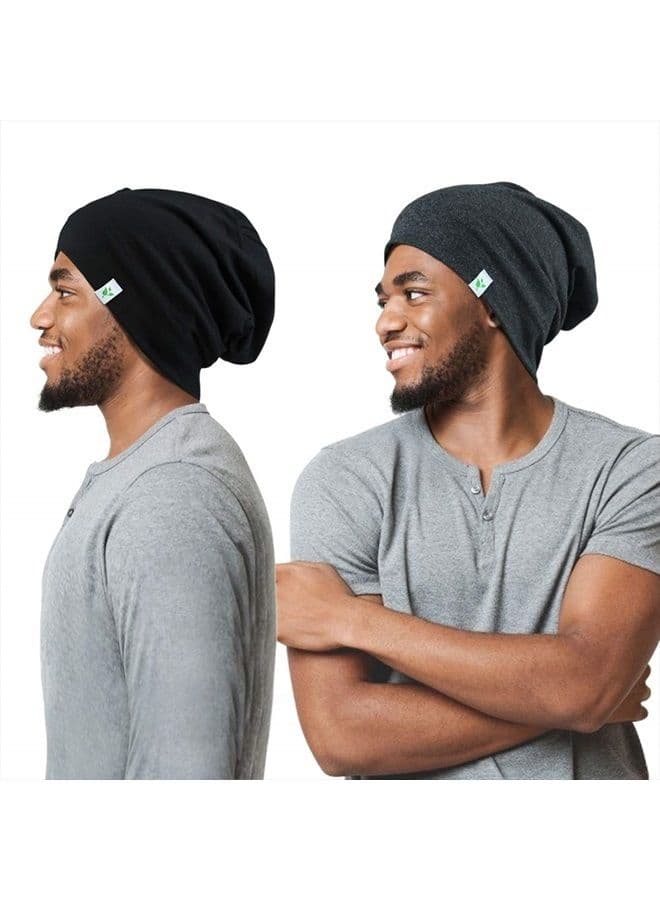 Satin Lined Sleep Cap for Men with Curly Hair Dreadlocks