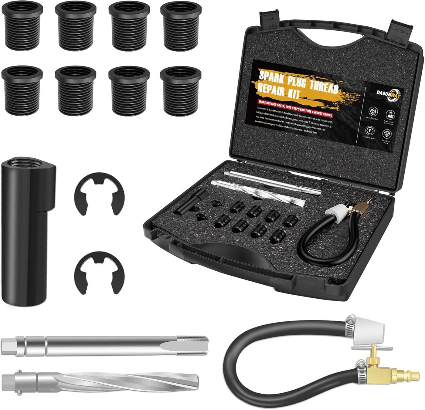 Dasunwat Spark Plug Thread Repair Kit for Two Valve Ford Triton