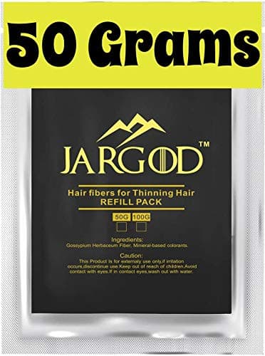Hair Building fibers Black 50 Grams Jargod Refill Your Existing Fiber Bottle Hair Loss Concealer For Thinning Hair Black
