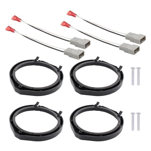 ApplianPar Car Stereo Door Speaker Adapter Mounting Plates 6.5 6.75 Inch 165mm Stand Ring Kit Wiring Harness for Honda Accord Crosstour Civic CR-V Odyssey Acura RDX