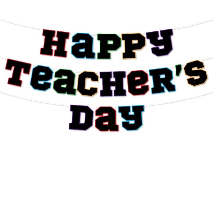 Festiko® Happy Teacher's Day Banner for Teacher's Day Party Decoration, Teacher's Day Celebration Banner,Party Decoration
