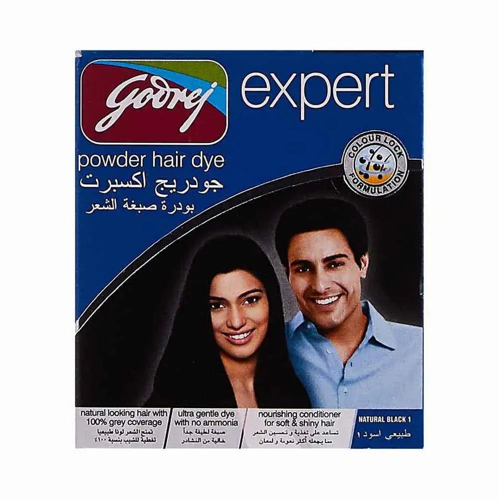 Godrej Expert Hair Color Powder Hair Dye Natural Black- 10 gm