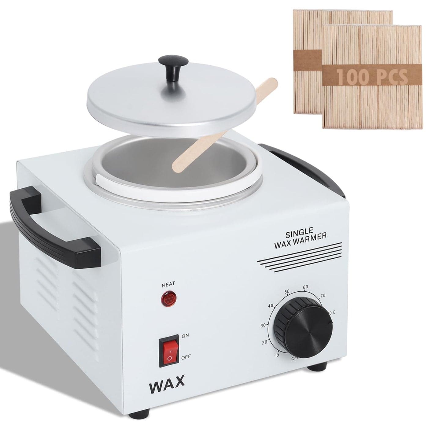 Podoy Wax Warmer for Hair Removal Professional Single Wax Warmer Pot Melter Adjustable Temperature Compact and Portable SPA Salon Equipment 14 Ounce