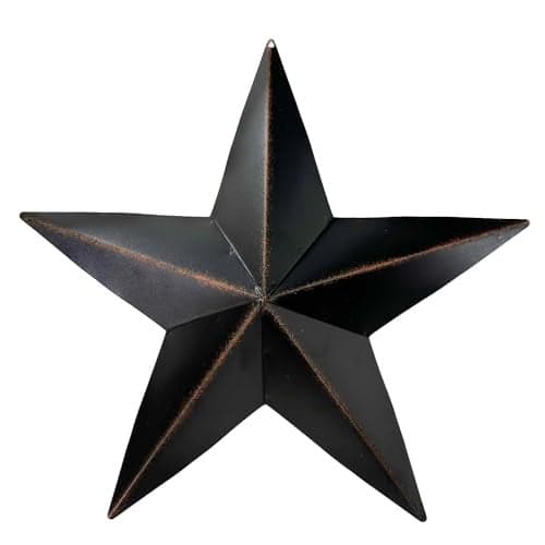rainbow handcrafts Rustic Metal 3D Barn Star Patriotic Wall Decoration Americana Wall Art July 4th Country Americana Patriotic Wall Ornament,Outdoor Decoration
