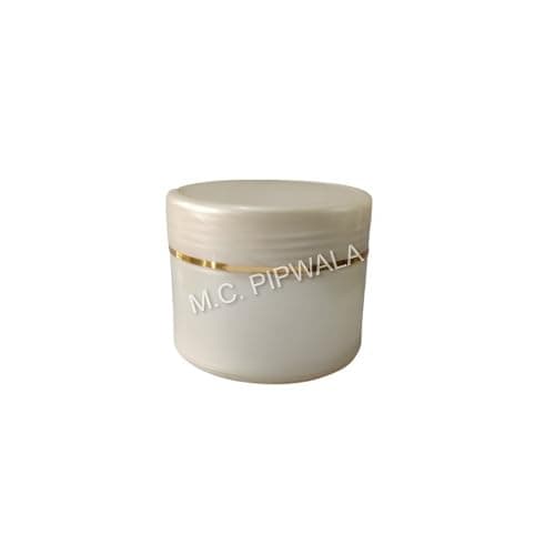 MC PIPWALA Milky White Round Double wall PP Material Cosmetic cream container with Foiling cap 25 gm 6
