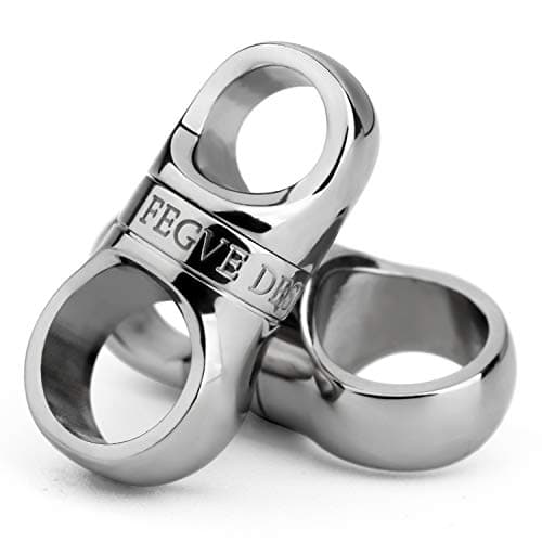 TISUR Titanium Key Ring,Small Key Chain Rings Heavy Duty Swivel Keyrings Carabiner Keychain for Men and Women Key Chain Assecories (2pcs Silver)