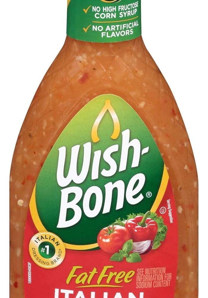 Wish-Bone Fat Free Italian Dressing, 444ml - Gluten Free Salad Dressing with No High Fructose Corn Syrup