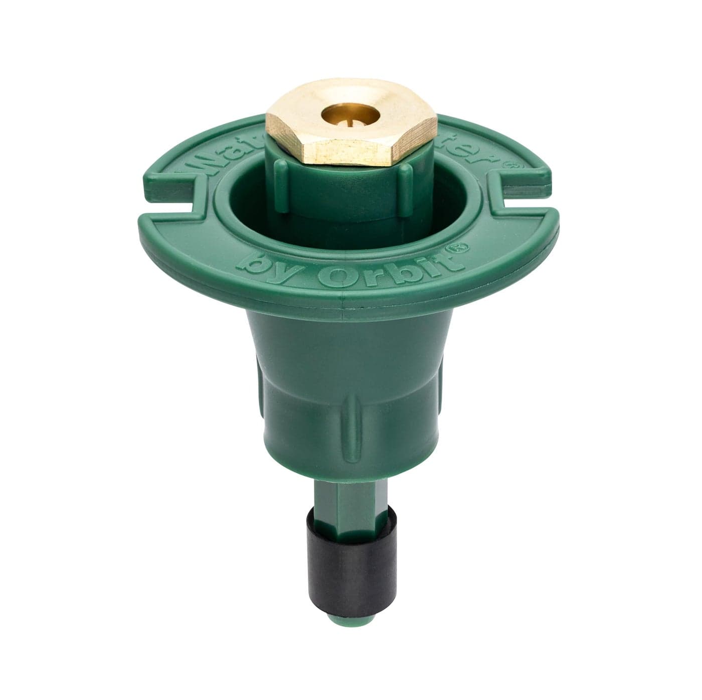 Orbit 54028 Plastic Pop-Up Flush Head Sprinkler with Brass Half Pattern Spray Nozzle