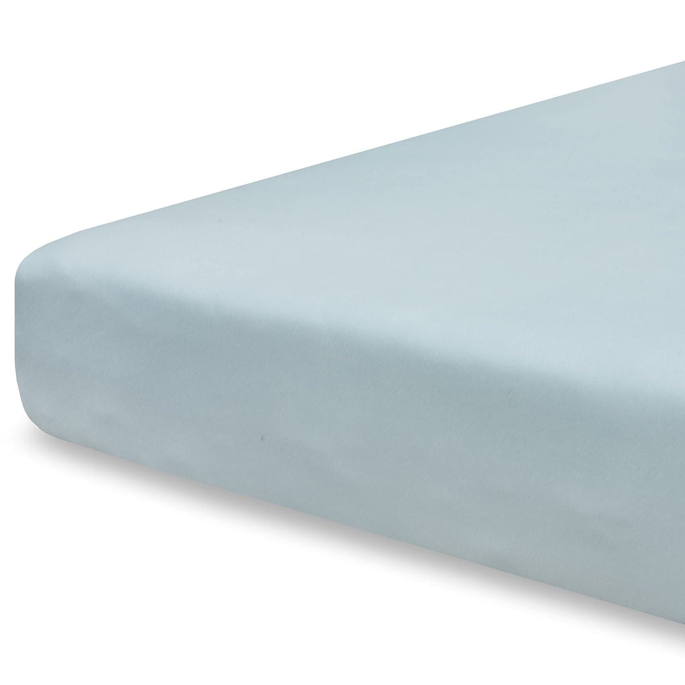 Pobibaby Single Solid Premium Fitted Baby Crib Sheets for Standard Crib Mattress UltraSoft Cotton Blend Safe and Snug and Stylish Solid Crib Sheet Baby Blue