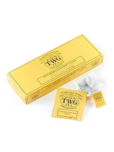 TWG Tea | UVA Highlands BOP | Black Tea | Golden Infusion | 15 Hand Sewn Cotton Tea Bags | Gift Set