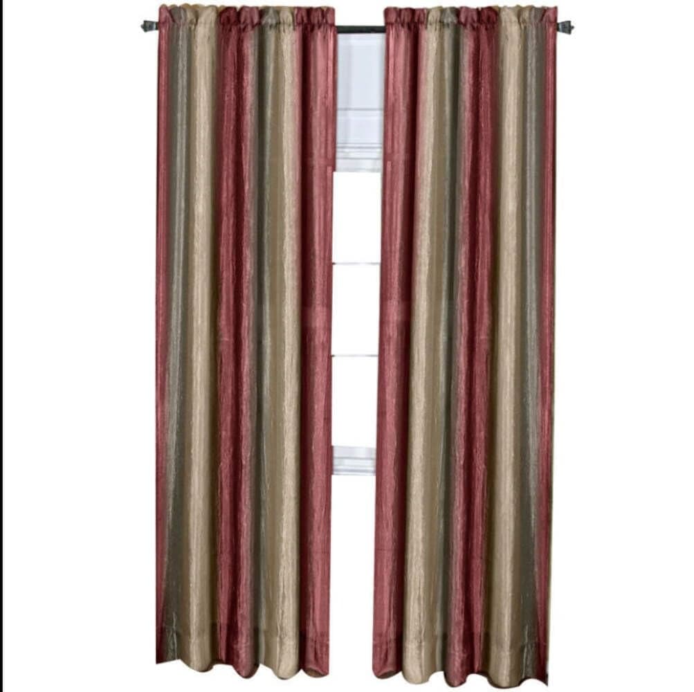 Ombre Panel Light Filtering SemiSheer Window Curtain 84 Inch Length 50 Inch Width Burgundy Light Filtering Soft Polyester Drapes for Bedroom Living Dining Room by Achim Home Decor