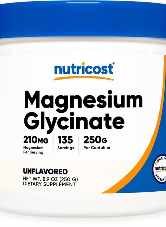 Magnesium Glycinate Powder (250 Grams) (Unflavored)