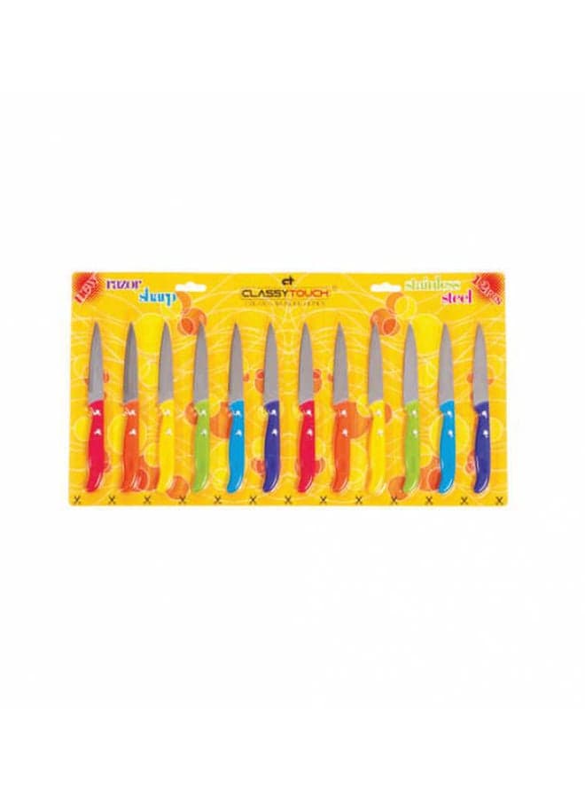 Stainless Steel 12 Pc Knife Set