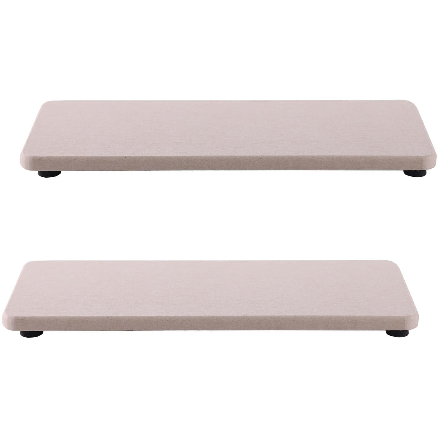 NiuYichee 2 Pcs Water Absorbing Stone Trays KitchenBathroom Sink Soap Dish Diatomite Tray Used for Hand Soap Cosmetic Bottles in The Modern Home 315 W x 87 L Light Gray
