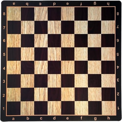 WE Games Mousepad Chess Board 20 in with Realistic Wood Grain Design Premium Tournament Chess Mat Perfect Travel Chess Board for Adults