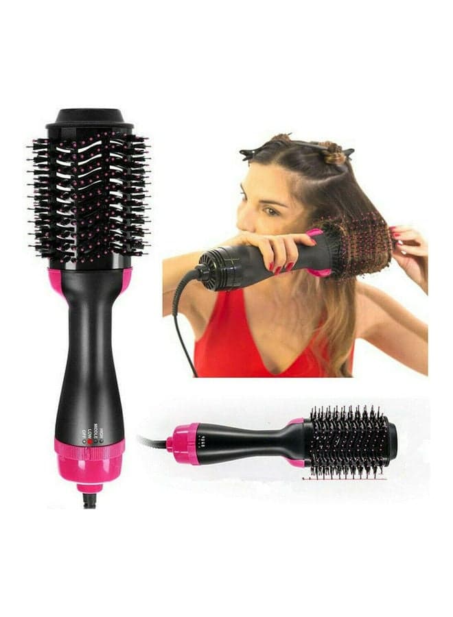 Electric Professional Hot Air Straight, Curling Hair Dryer Comb Black 34 x 7.5 x 5.5cm