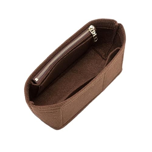 Doxo Purse Organizer Insert for Longchamp Mini/XS Handbags/Neverfull BB,Keeps Le pliage Mini Bags Neat And Shaped (XS/BB,Brown)