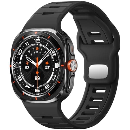 Odbeai Sport Band for Galaxy Watch Ultra Bands(2025/2024),Compatible with Samsung Watch Ultra Band,Soft Silicone Breathable Waterproof Loop Replacement Strap for Galaxy Ultra Watch Band 47mm for Men