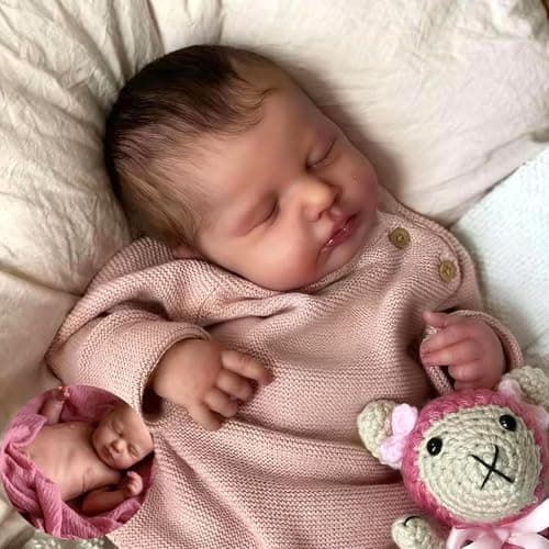 Anano Reborn Baby Dolls Silicone Full Body20 in Realistic Baby Doll Girl Full Silicone Babys Doll Lifelike Newborn Babies Real Life Reborn Dolls Painted Hair with Accessories