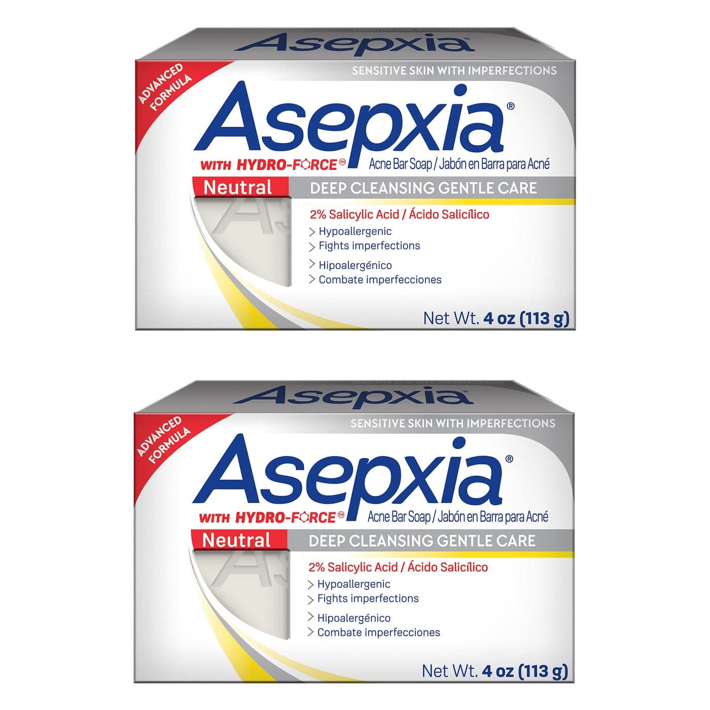 Asepxia Cleansing Bar Neutral 4 oz (Pack of 2)