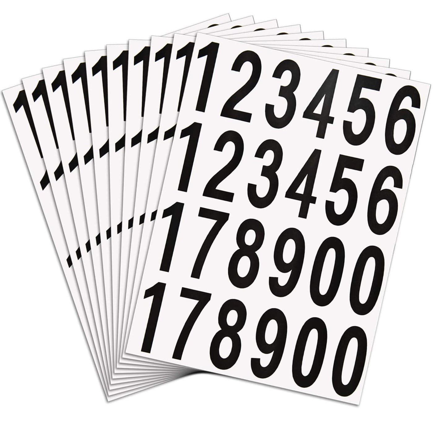 Outus 240pcs 10 Sheets Self Adhesive Vinyl Numbers Stickers Waterproof Reflective Mailbox Numbers Decals for Window Door Address Business and Mailbox Signs Indoor or Outdoor