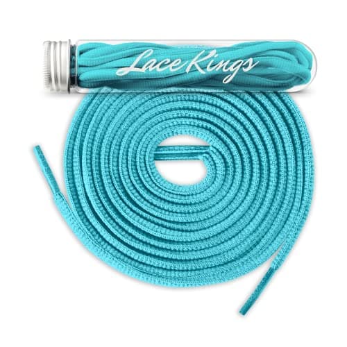 Lace Kings Oval Shoelaces (Neon Blue - 45in)