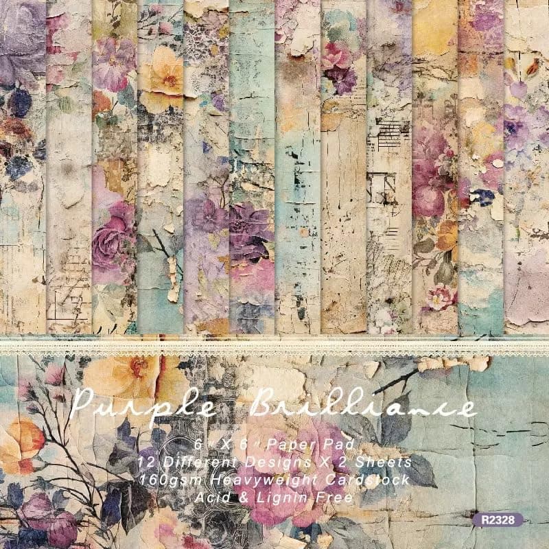 Vintage Floral Scrapbook Paper Pad Flower Patterned Paper 6624 Sheets SingleSided Scrapbooking CardStock Papers Pad for Holiday Cardmaking DIY Origami Journaling