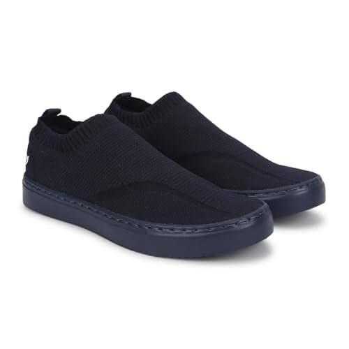 YOHO FreeStep spacious and casual slip on shoes | Comfortable for long hours of walking | Outperforms memory foam | Arch support Insole | Mystery Blue - UK 7