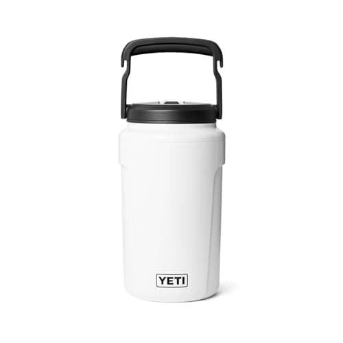 YETI Silo Half Gallon Insulated Straw Cap Water Jug – Leakproof, Lightweight Sports Bottle with Fence Hook Handle – Keeps Drinks Ice-Cold – Ideal for Gym, Sports & Tournaments, White