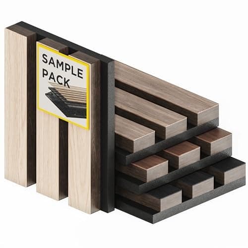 SamplesPack Acoustic Slat Wall Panels Soundproof Wood Paneling for Interior Decor
