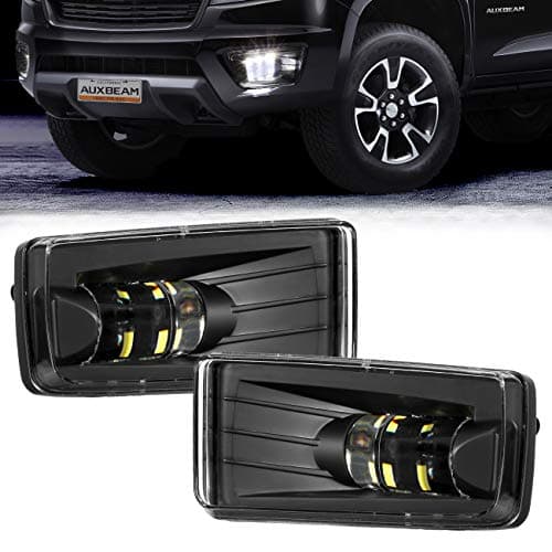 Auxbeam LED Fog Lights for Chevy Silverado 2007-2016 Avalanche 2007-2015 Suburban 2007-2017 Tahoe 2007-2017 GMC Yukon 15-16 Pickup Truck Bumper Driving Fog Lamps, 1 Pair, Black