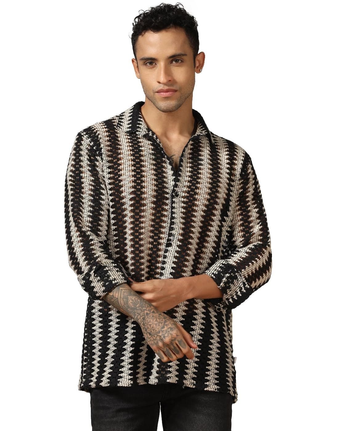 Leriya Fashion Shirt for Men Black