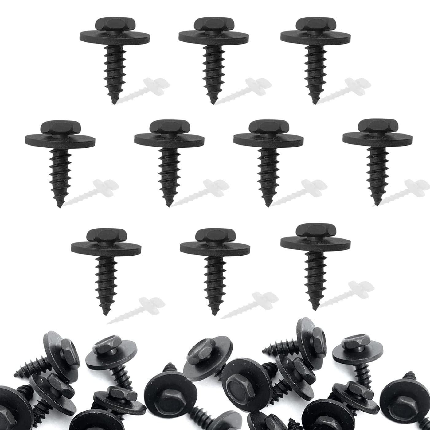 10Pcs Hex Head Screw Bumper Cover Underfloor Coating Rear Trim Cover Underhood Shield 07147129160 Compatible with BMW E46 E60 E63 E66 E70 E71 E82 E83 E90