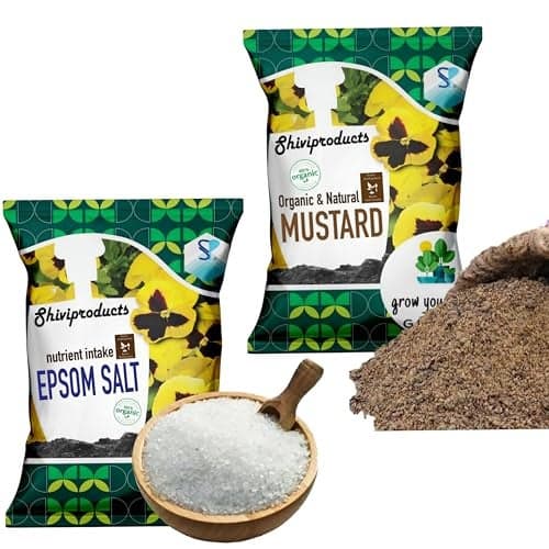 Shiviproducts Combo of Mustard Cake Powder and Epsom Salt | Fertilizer and Growth Booster for Your Plants (900g, 900 g)