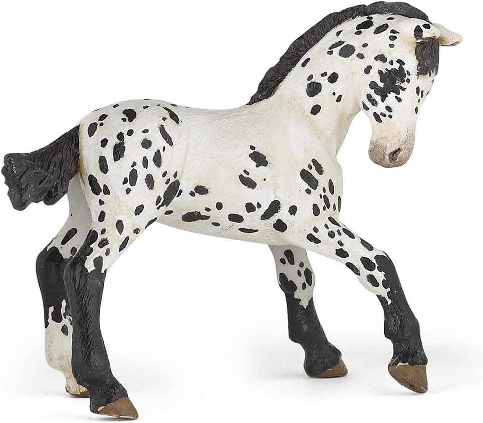Papo HandPainted Figurine HorsesFoals and Ponies Black Appaloosa Foal Figure51540 Collectible for Children Suitable for Boys and Girls from 3 Years Old Multicolor oner Size