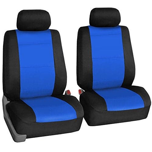 FH Group Waterproof Neoprene Car Seat Covers Front Set – Universal Fit Front Seat Covers with Storage Pockets, Airbag Compatible Automotive Seat Covers for Cars, SUVs & Vans, Blue