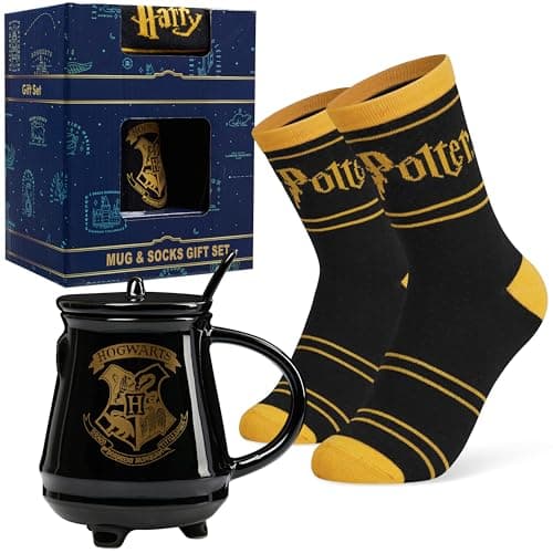Harry Potter Gifts Mug Socks Gift Set for Women Teens US Size 49 Tea Coffee Ceramic Mug Soft Calf Socks Set 49 US
