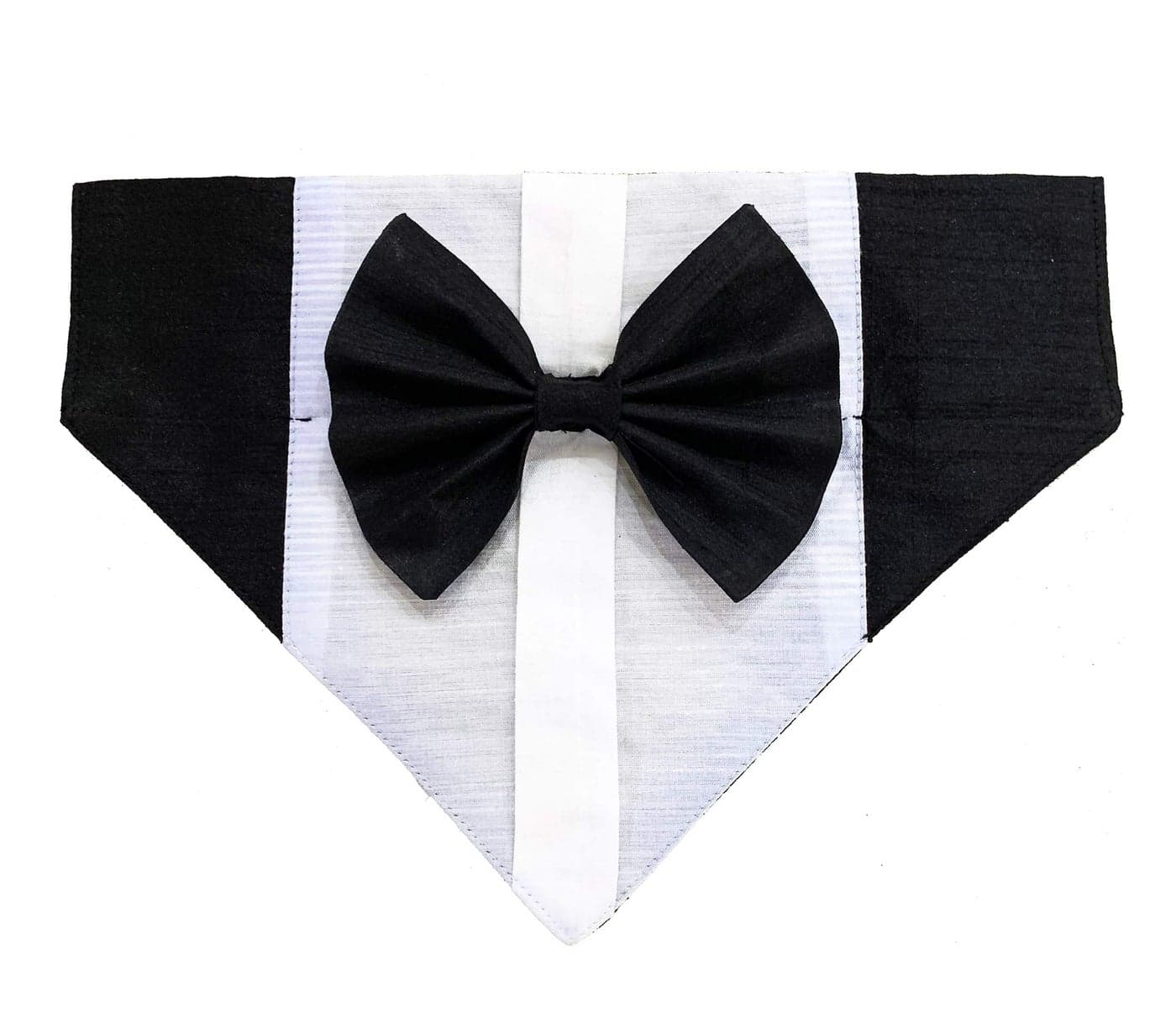 For The Fur Kids Tuxedo Dog Bandana: Wedding Bandana for Pets (Black)