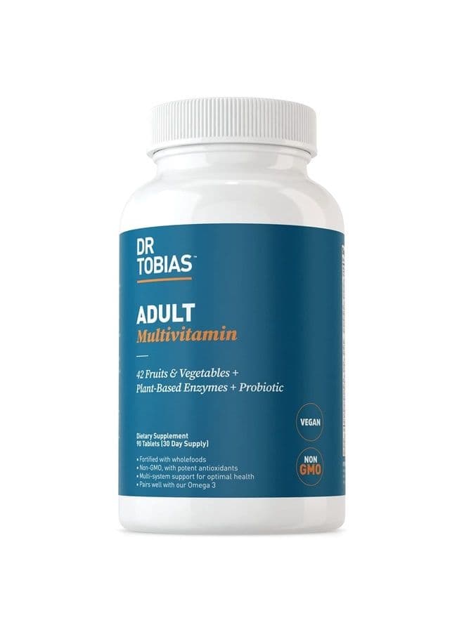 Adult Multivitamin for Women & Men, Energy & Immune Support from 42 Fruits & Vegetables Plus Probiotics, Comprehensive Daily Multivitamins for Men & Women, Non-GMO, 90 Tablets, 30 Servings