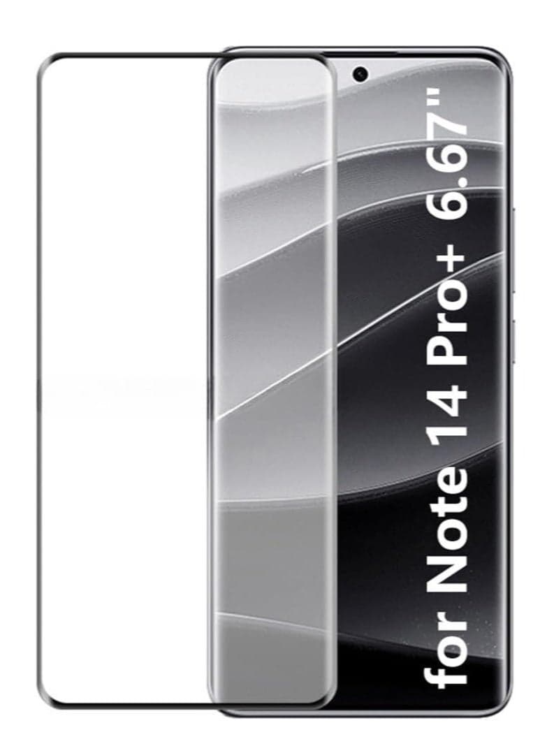 Xiaomi Redmi Note 14 Pro+ 5G Screen Protector – 2-Pack 9H Hardness Full HD Tempered Glass for 6.67-Inch Display – Ultra-Clear, Anti-Scratch, Shatter Resistant, Bubble-Free Installation, Case Friendly, Smooth Touch, Oleophobic Coating for Fingerprint Protection
