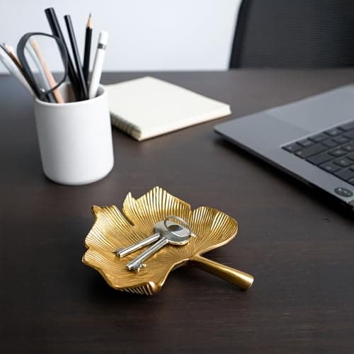 MARKET 99 Golden Embossed Aluminium Platter | Glossy Decorative Tray for Table Décor & Festive Styling | Elegant Designer Centre Display Dish for Diwali, Weddings, Housewarming & Gifting