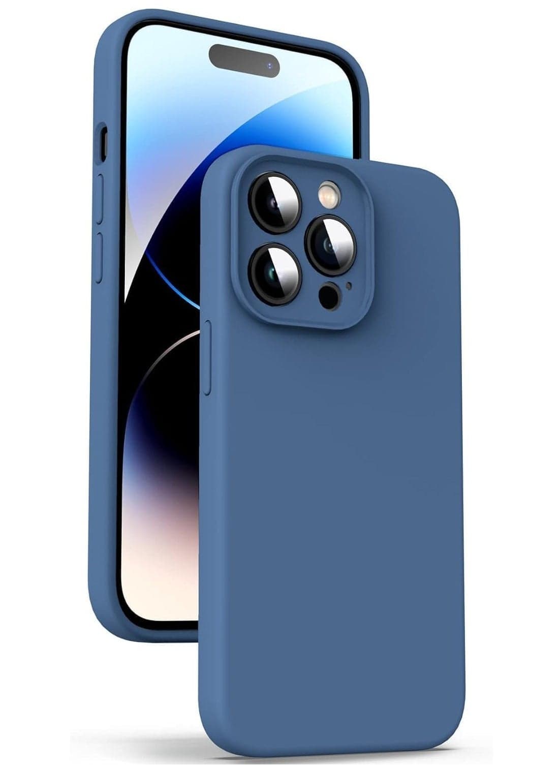 Case for iPhone 14 Pro Max Cover Blue Slim Fit Soft Back TPU Cover Flexible Silicone Cover Matte for iPhone 14 Pro Max