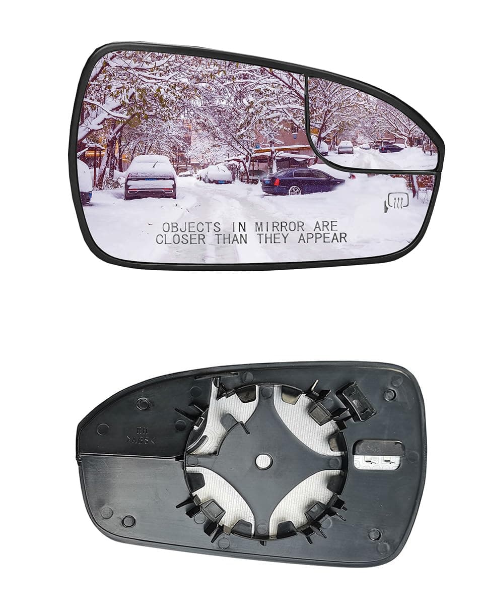 LAUBDGIE Passenger Right Side Heated Mirror Glass Compatible with Ford Fusion 20132020 Blind Spot Side View Convex Mirror Glass with Rear Holder Replace for DS7Z17K707B