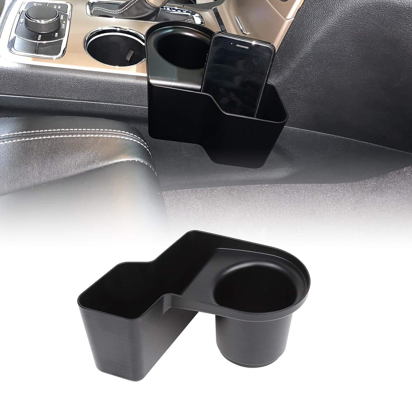 JeCar Gear Shifter Storage Box Manual Transmission Side Storage Tray Interior Accessories for 20112019 Jeep Grand Cherokee WK2 Black