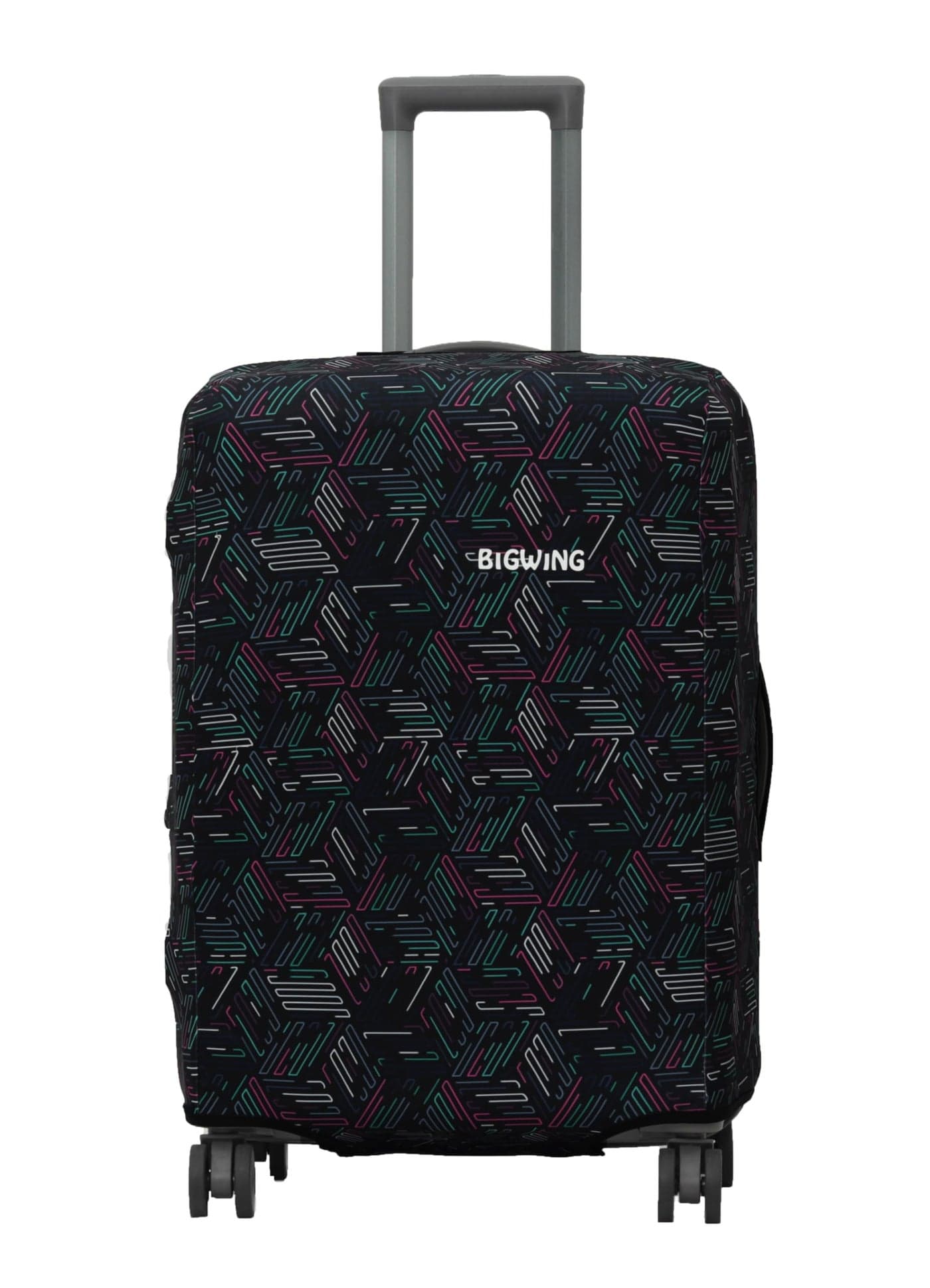 BIGWING Protective Cover in Polyester Fabric with Abstract Print for | 20' Inch 55 cm Small Size | Hard Luggage Trolley Bag Cover (Fits Only On Fiber - Plastic Trolley Bag)