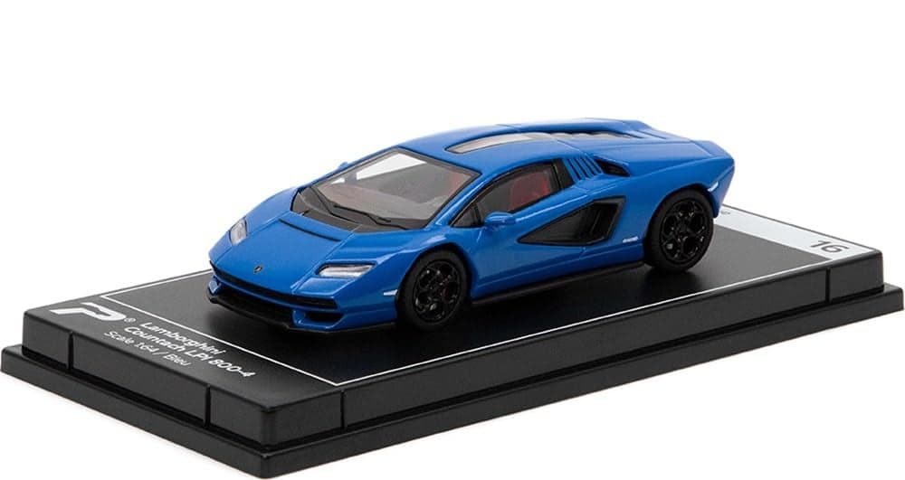 PosterCars 164 Scale Lamborghini Countach LPI 8004 Bleu Hypercar League Collection No16