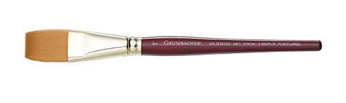 Grumbacher Goldenedge Golden Toray Stroke Watercolor Brush, Synthetic Bristles, Size 1" (4621.100)