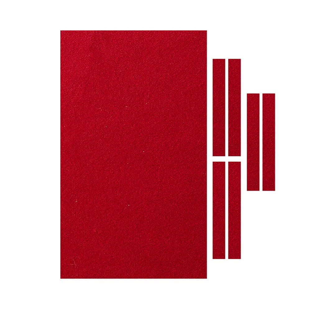 Osierr6 Professional 9 ft Pool Table Felt 6 Felt Strips Billiard Snooker Cloth Felt for 9 Foot Pool Table Cloth Accessories Red