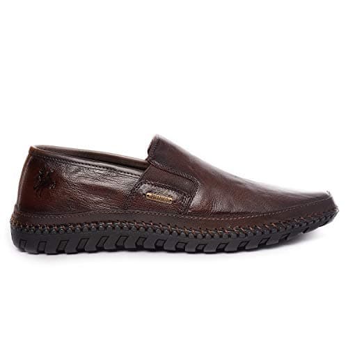 Buckaroo Genuine Leather Brown Casual Slip-On Shoes for Men: Nardo